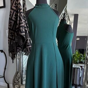 Hunter green bridesmaid dress
